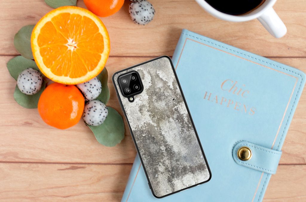 Samsung Galaxy A12 Marmeren Print Telefoonhoesje Beton Print B2C Telecom