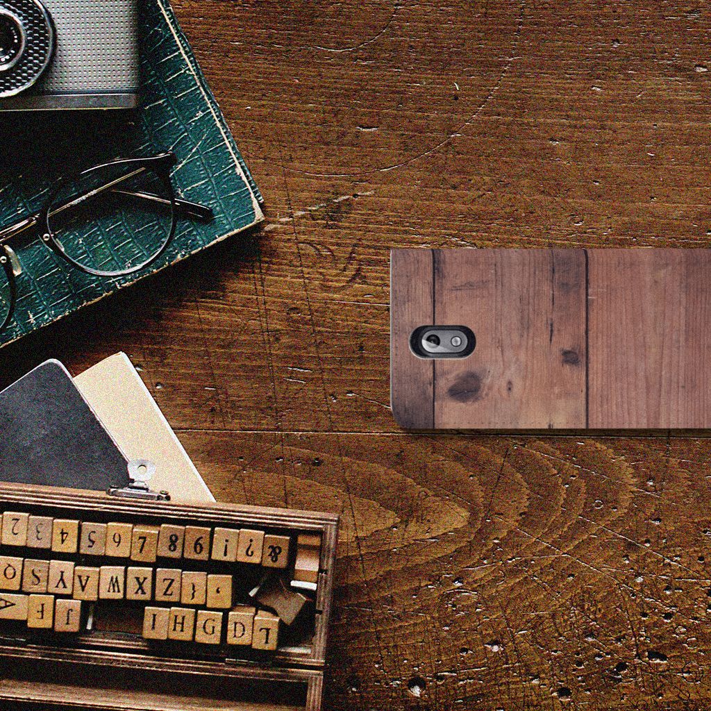 Nokia 3.1 (2018) Book Wallet Case Old Wood
