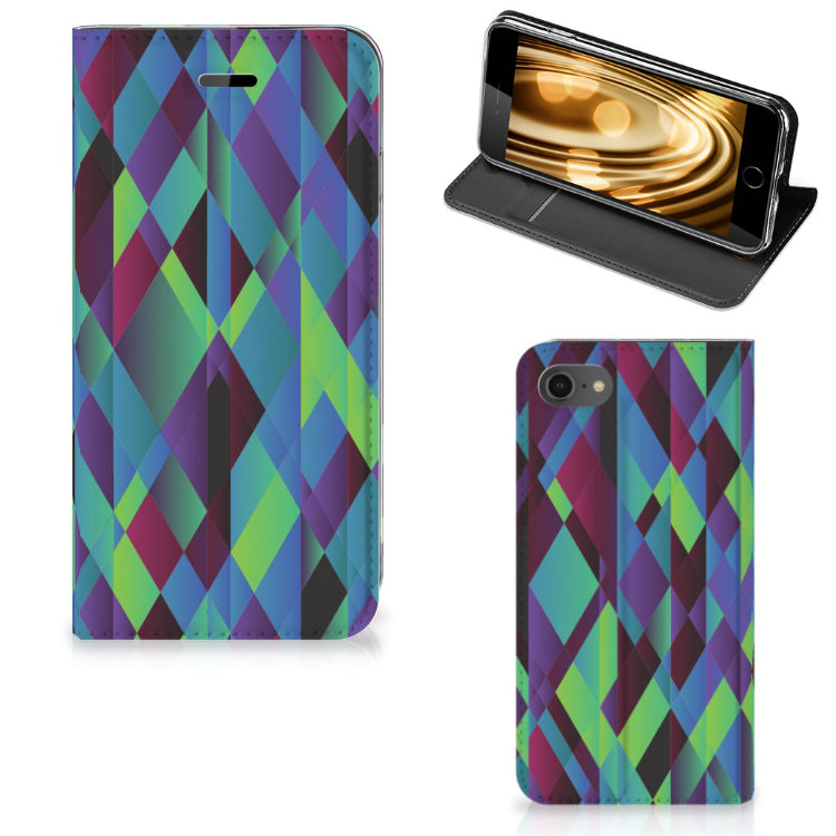 iPhone 7 | 8 | SE (2020) | SE (2022) Stand Case Abstract Green Blue