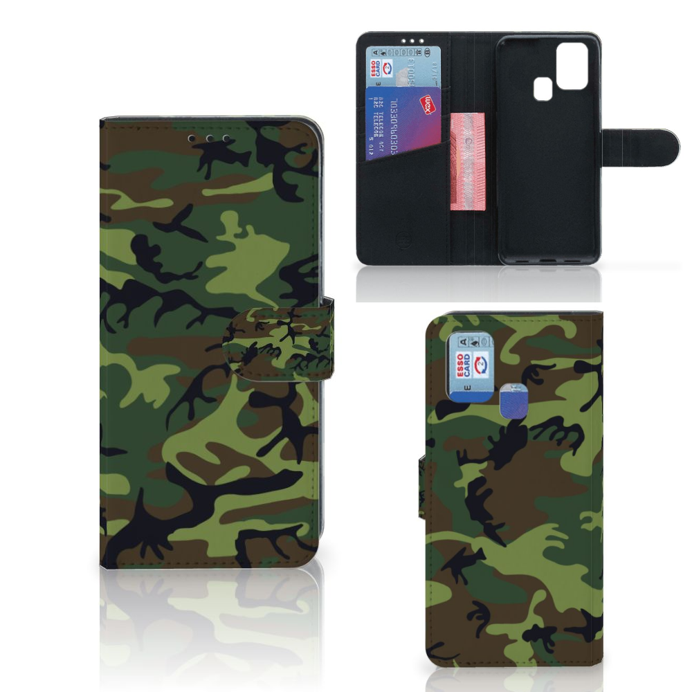 Samsung Galaxy M31 Telefoon Hoesje Army Dark