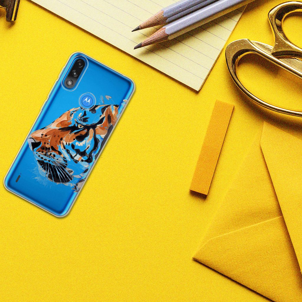 Hoesje maken Motorola Moto E7/E7i Power Watercolor Tiger B2C Telecom