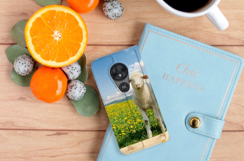 Motorola Moto G7 Play Hoesje maken Schaap en Lammetje - B2C Telecom