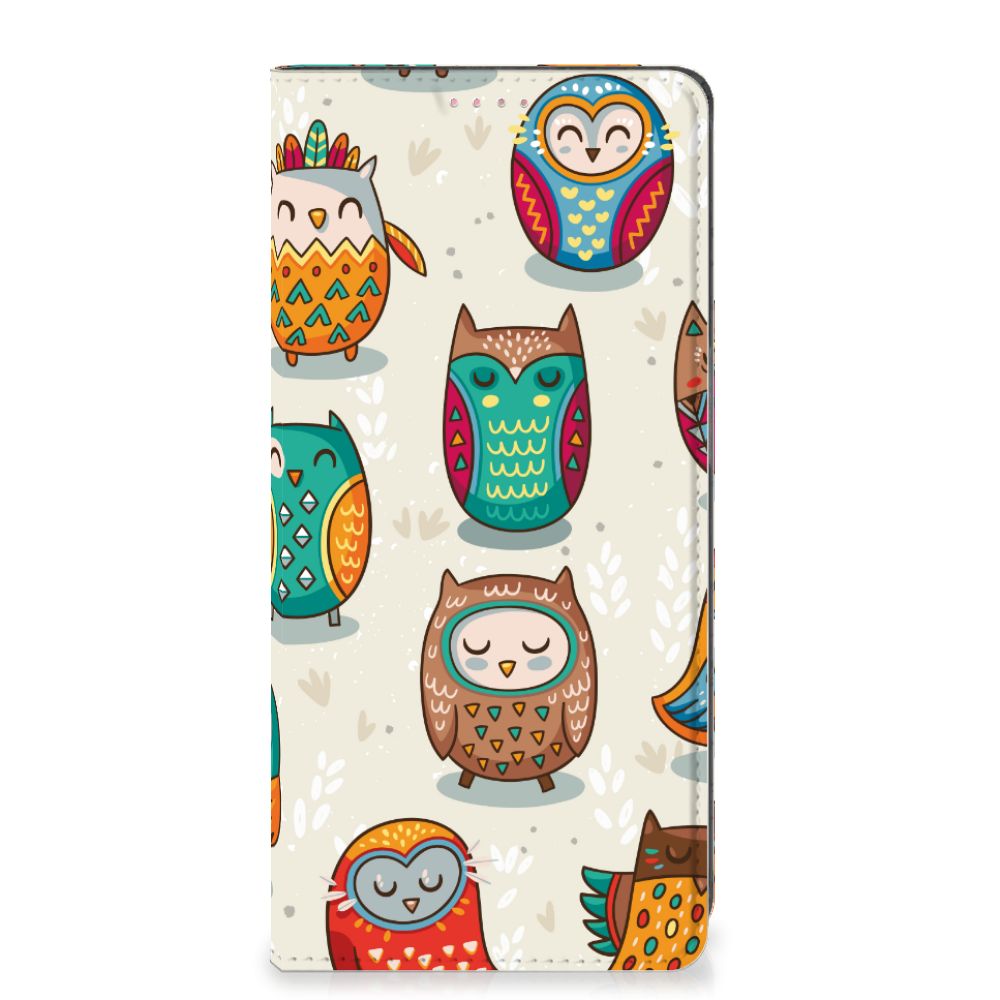 OPPO A54 5G | A74 5G | A93 5G Hoesje maken Vrolijke Uilen - B2C Telecom