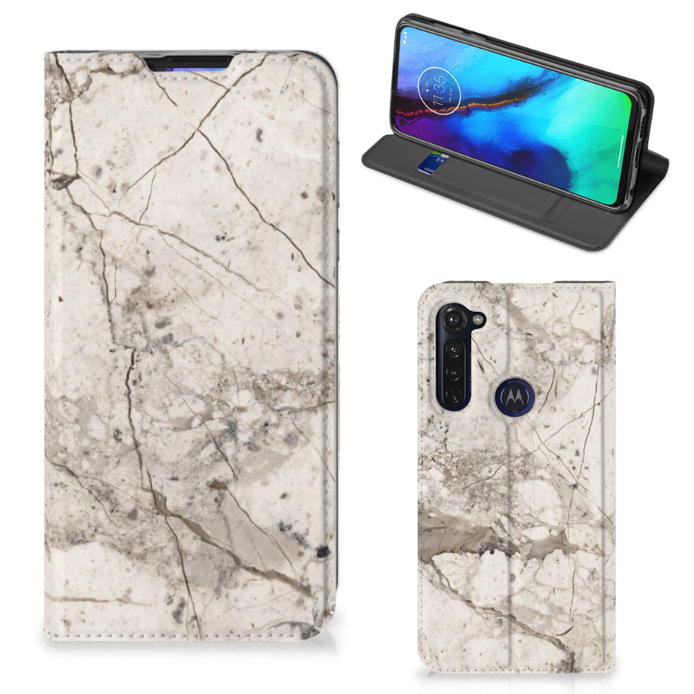 Motorola Moto G Pro Standcase Marmer Beige - B2C Telecom