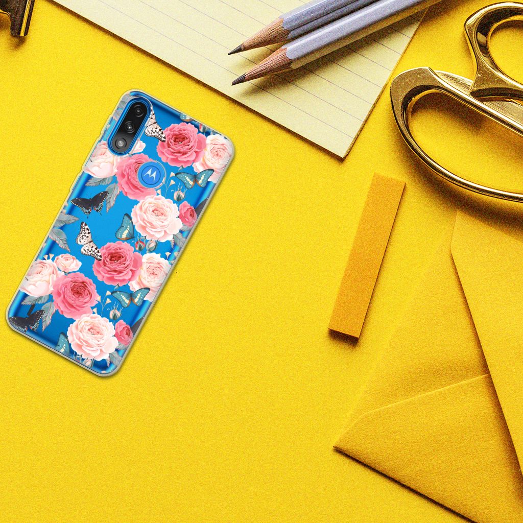 Motorola Moto E7/E7i Power TPU Case Butterfly Roses B2C Telecom
