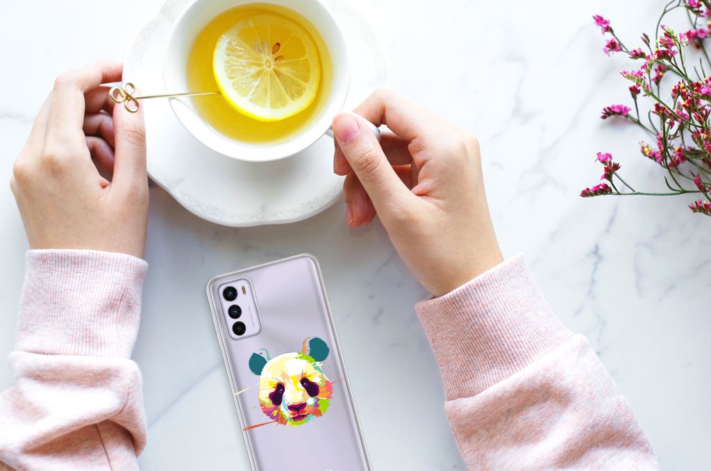 Motorola Moto G42 Telefoonhoesje met Naam Panda Color B2C Telecom