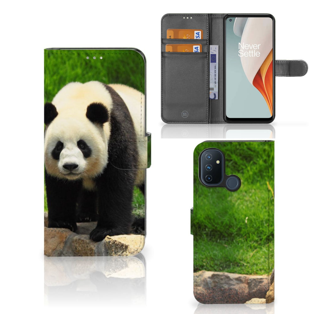 OnePlus Nord N100 Telefoonhoesje met Pasjes Panda