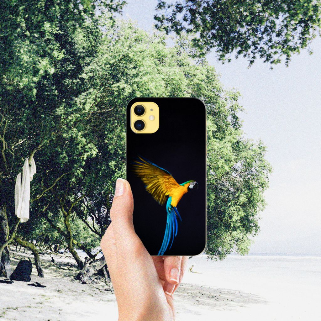 Apple iPhone 11 TPU Hoesje Papegaai