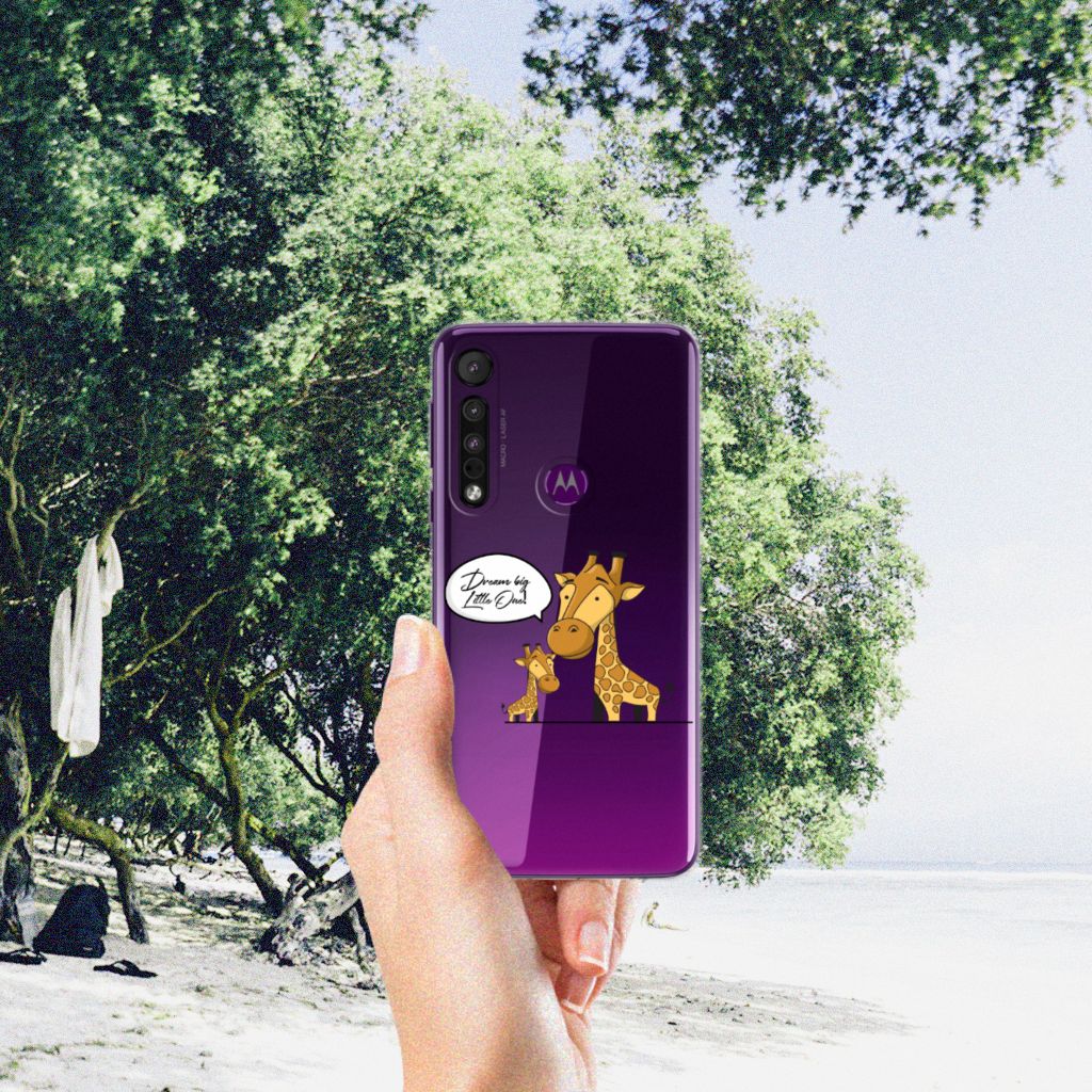 Motorola One Macro Telefoonhoesje met Naam Giraffe B2C Telecom