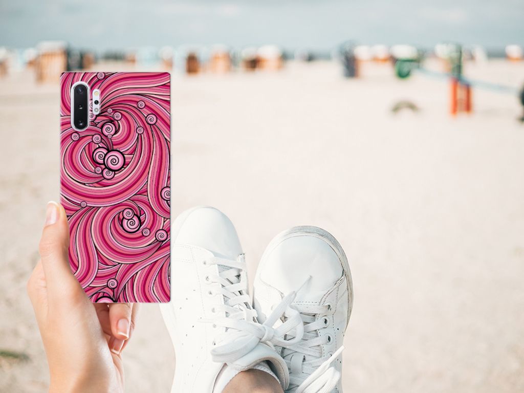 Samsung Galaxy Note 10 Plus Hoesje maken Swirl Pink