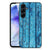 Samsung Galaxy A55 Houten Print Telefoonhoesje Wood Blue B2C Telecom