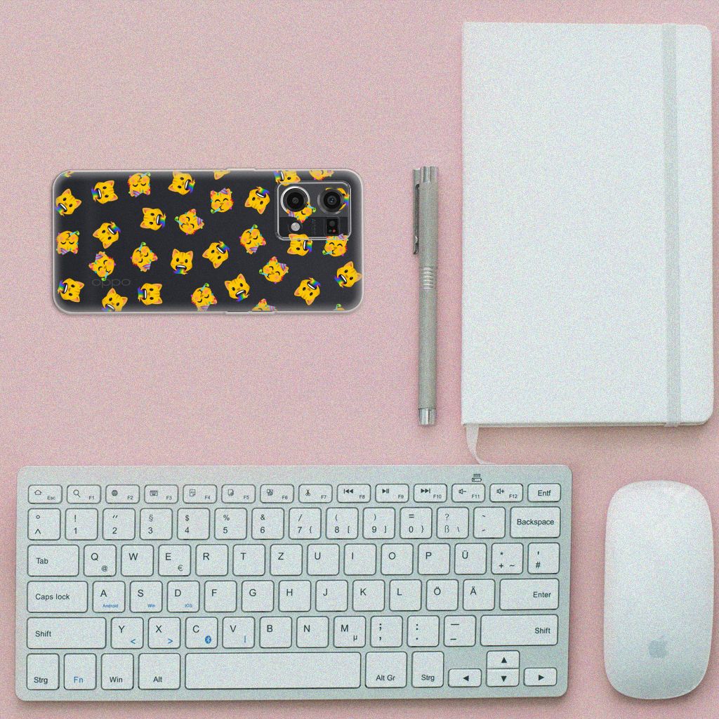 TPU bumper voor OPPO Reno7 4G Katten Emojis B2C Telecom