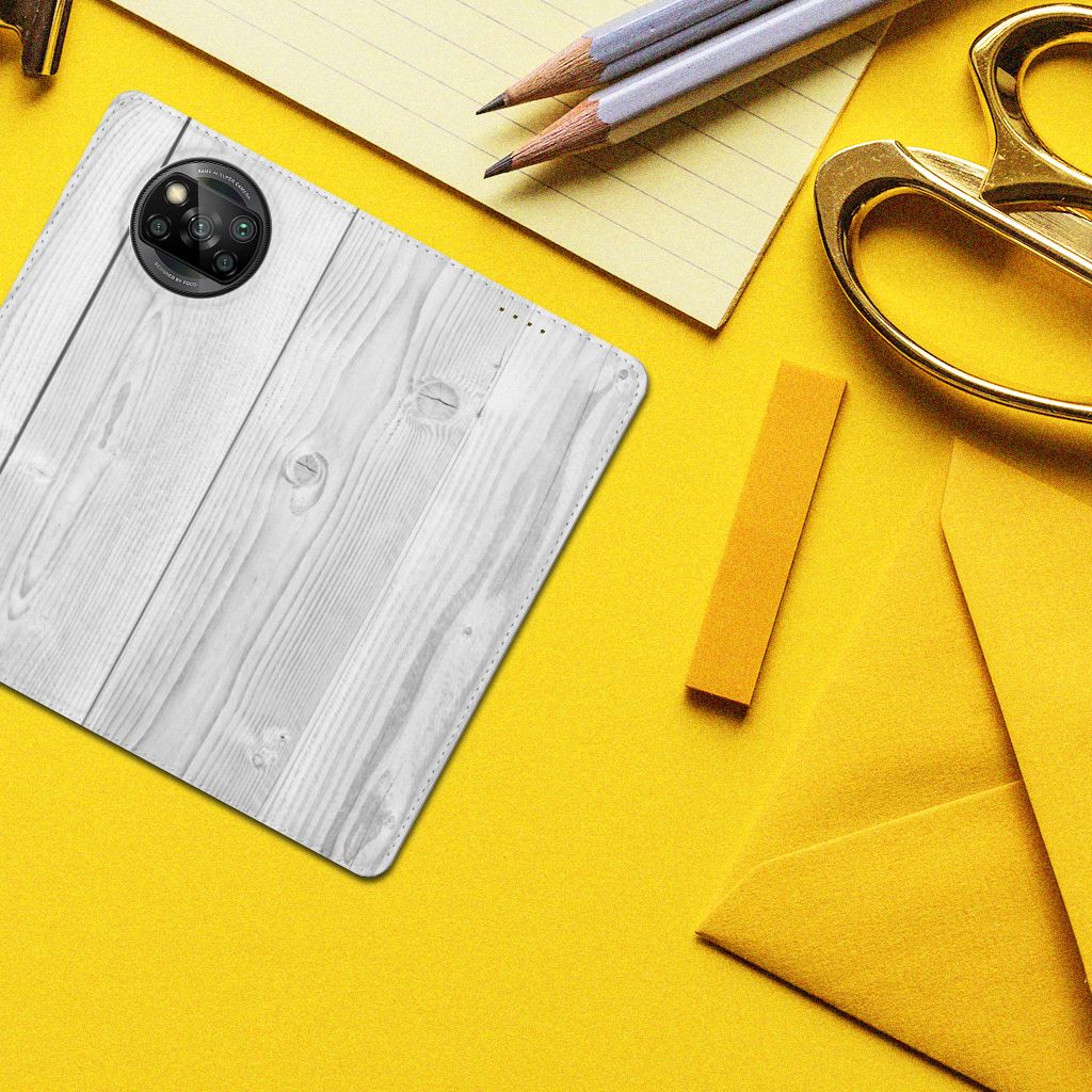 Xiaomi Poco X3 Pro | Poco X3 Book Wallet Case White Wood - B2C Telecom