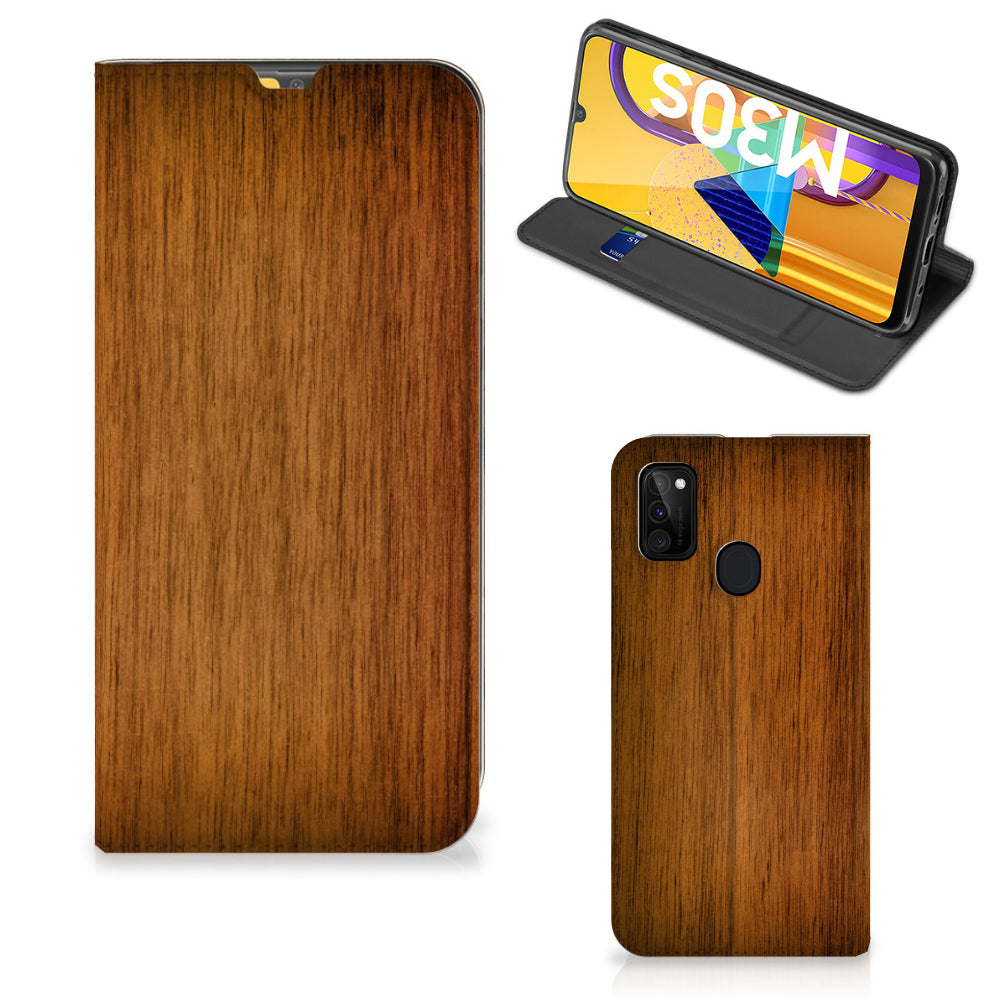 Samsung Galaxy M30s | M21 Book Wallet Case Donker Hout