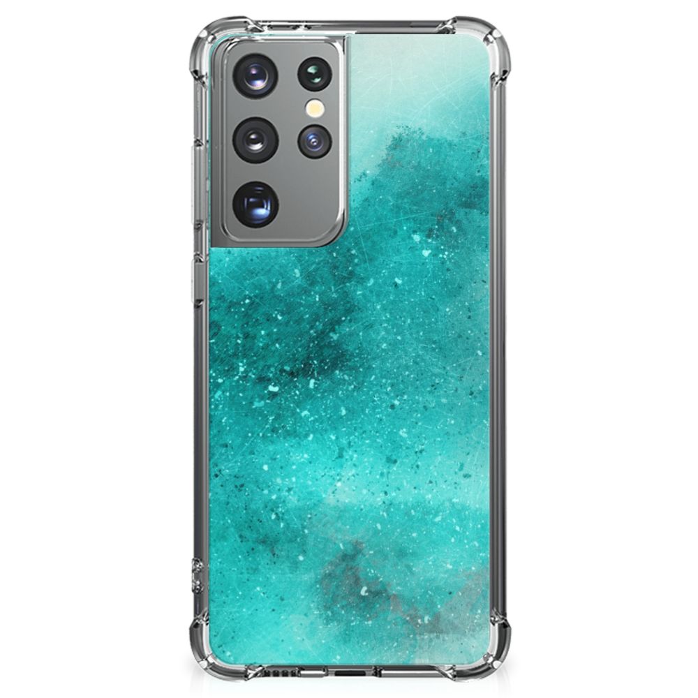 Back Cover Samsung Galaxy S21 Ultra Painting Blue B2C Telecom