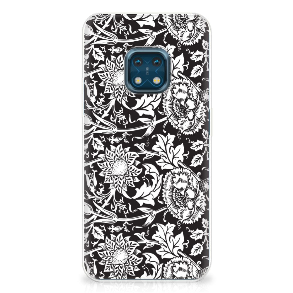 Nokia XR20 TPU Case Black Flowers