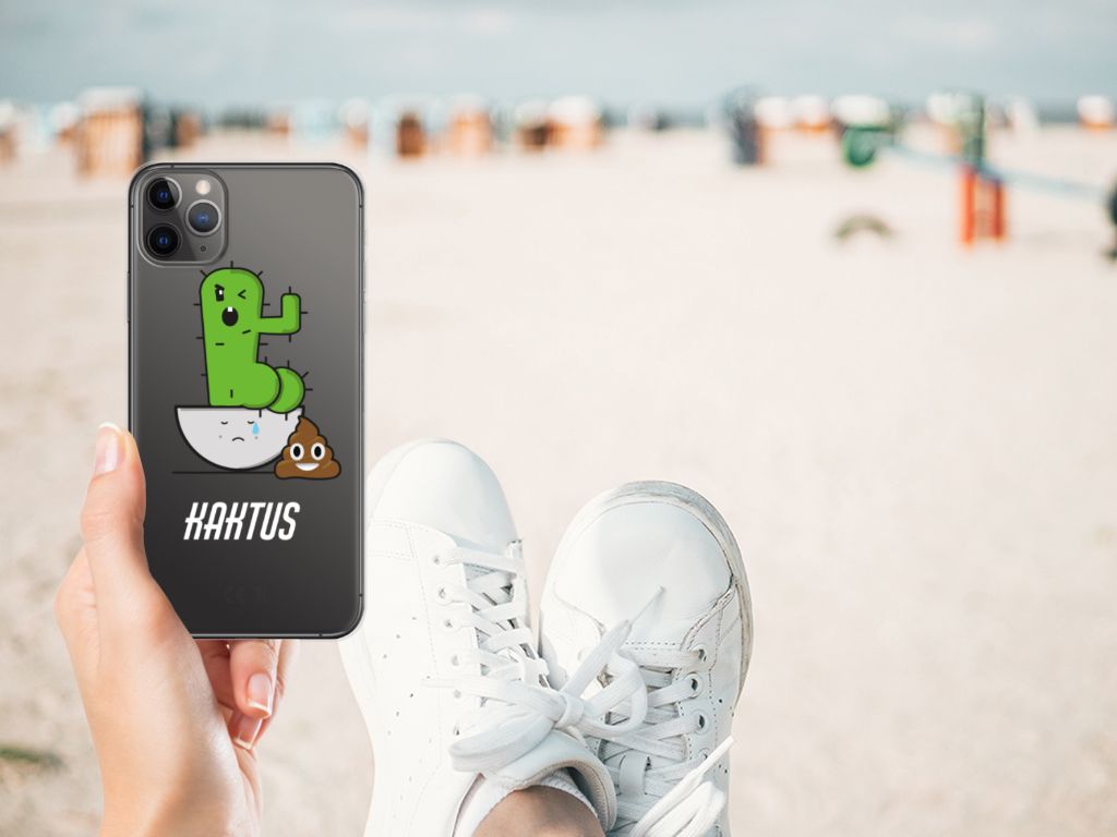 Apple iPhone 11 Pro Max Telefoonhoesje met Naam Cactus Poo