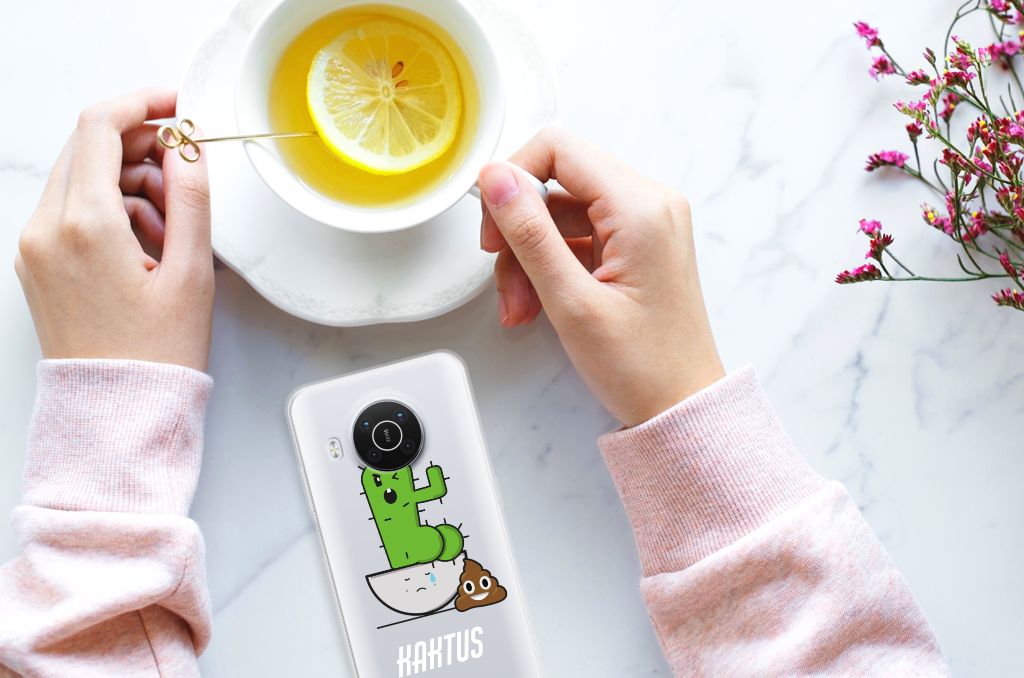 Nokia X10 | X20 Telefoonhoesje met Naam Cactus Poo B2C Telecom