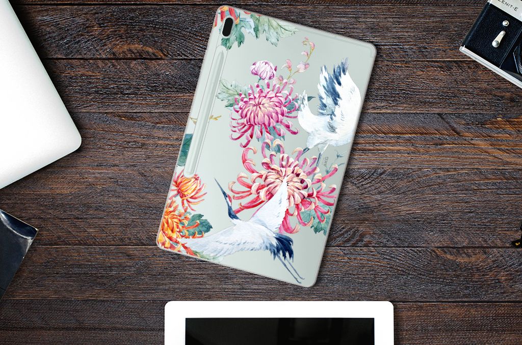 Samsung Galaxy Tab S7FE Back Case Bird Flowers - B2C Telecom