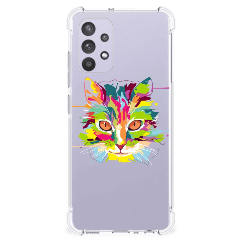 Samsung Galaxy A32 4G | A32 5G Enterprise Editie Stevig Bumper Hoesje Cat Color B2C Telecom