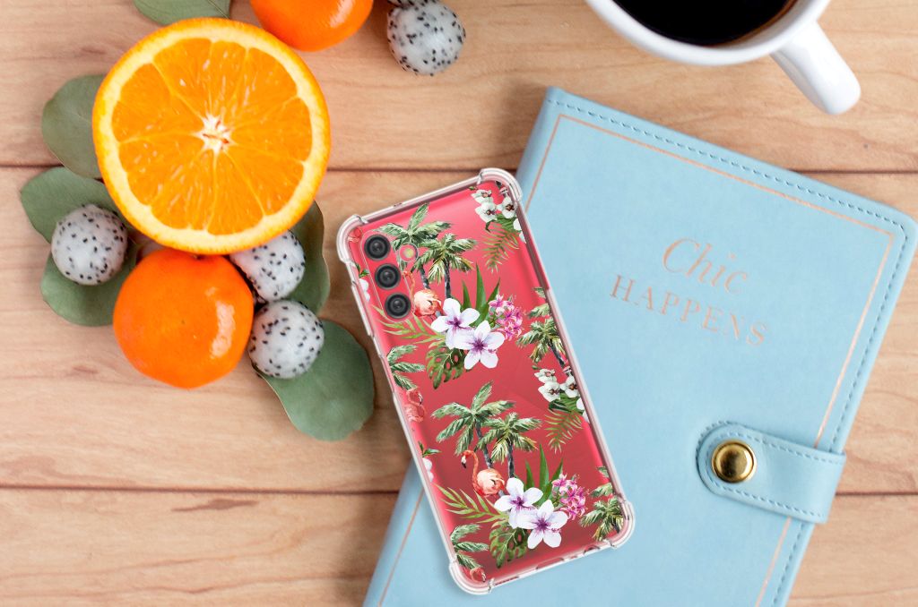 Samsung Galaxy A13 5G | A04s Case Anti-shock Flamingo Palms B2C Telecom