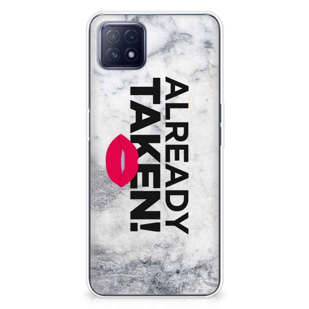 OPPO A53 5G | OPPO A73 5G Siliconen hoesje met naam Already Taken White