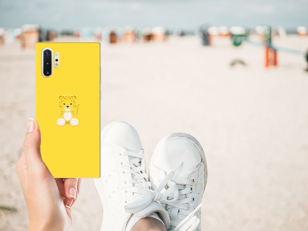 Samsung Galaxy Note 10 Plus Telefoonhoesje met Naam Baby Leopard
