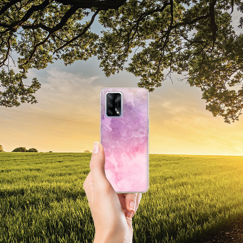 Hoesje maken OPPO A74 4G Pink Purple Paint B2C Telecom