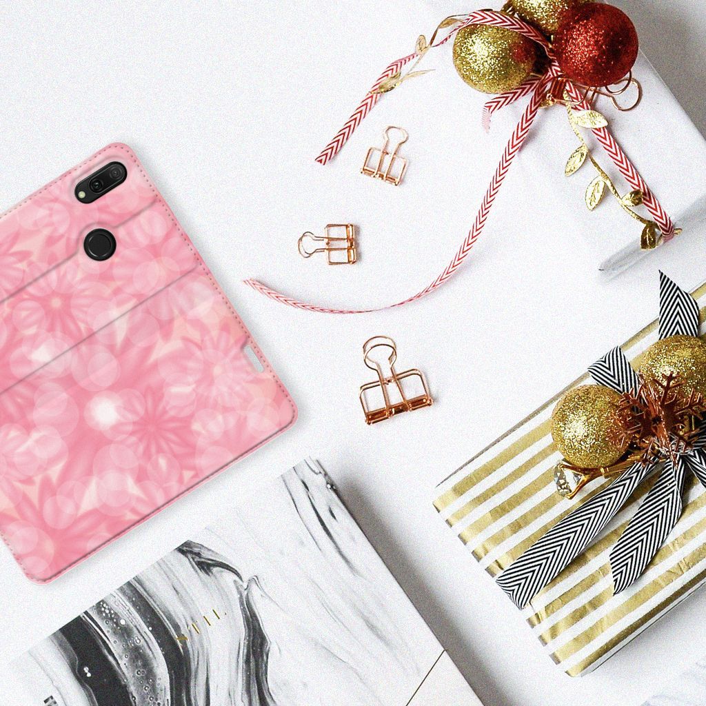Huawei Y7 hoesje Y7 Pro (2019) Smart Cover Spring Flowers