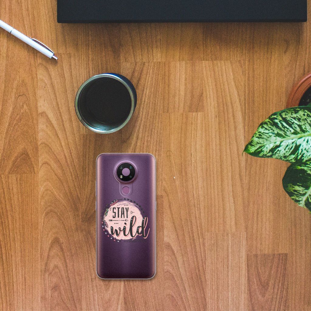Nokia 3.4 Telefoonhoesje met Naam Boho Stay Wild B2C Telecom