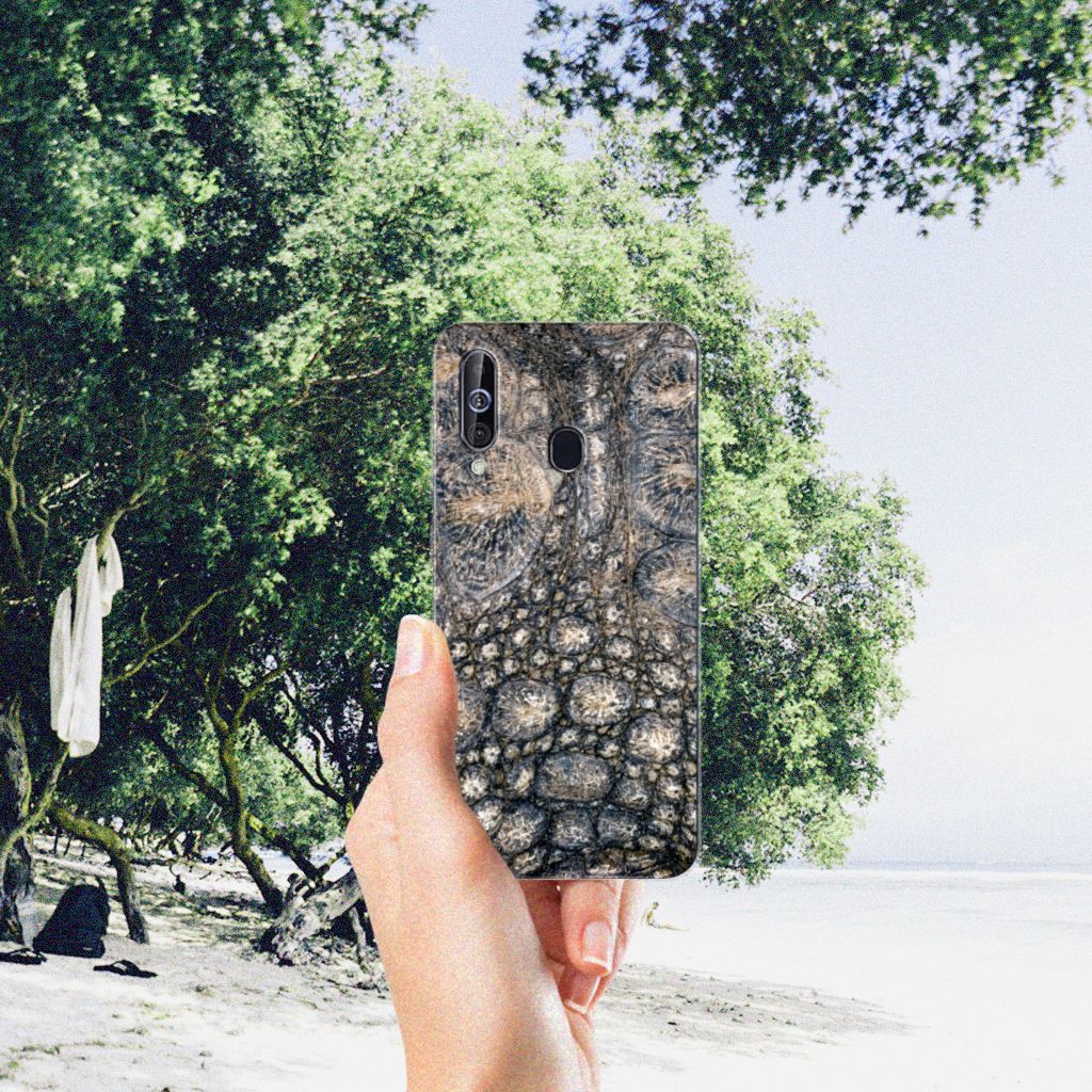 Samsung Galaxy A60 TPU Hoesje Krokodillenprint