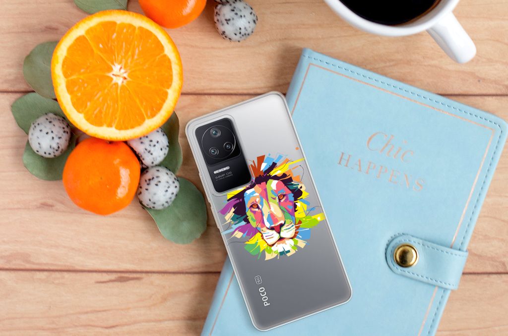 Xiaomi Poco F4 Telefoonhoesje met Naam Lion Color B2C Telecom
