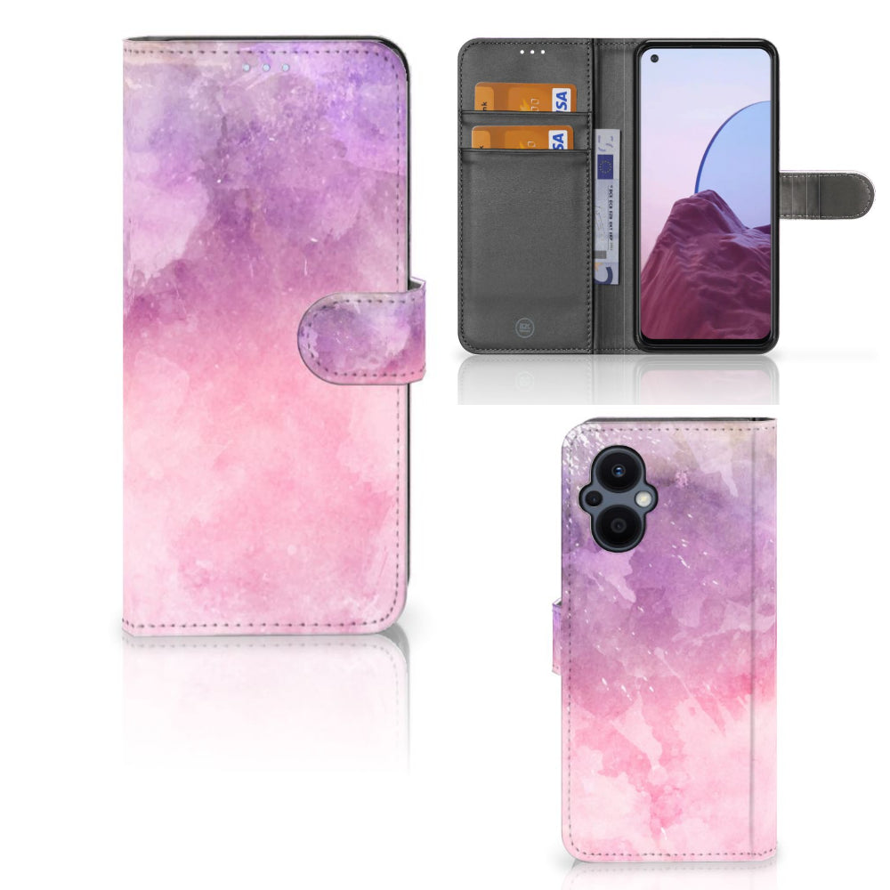 Hoesje OPPO Reno 8 Lite | OnePlus Nord N20 Pink Purple Paint