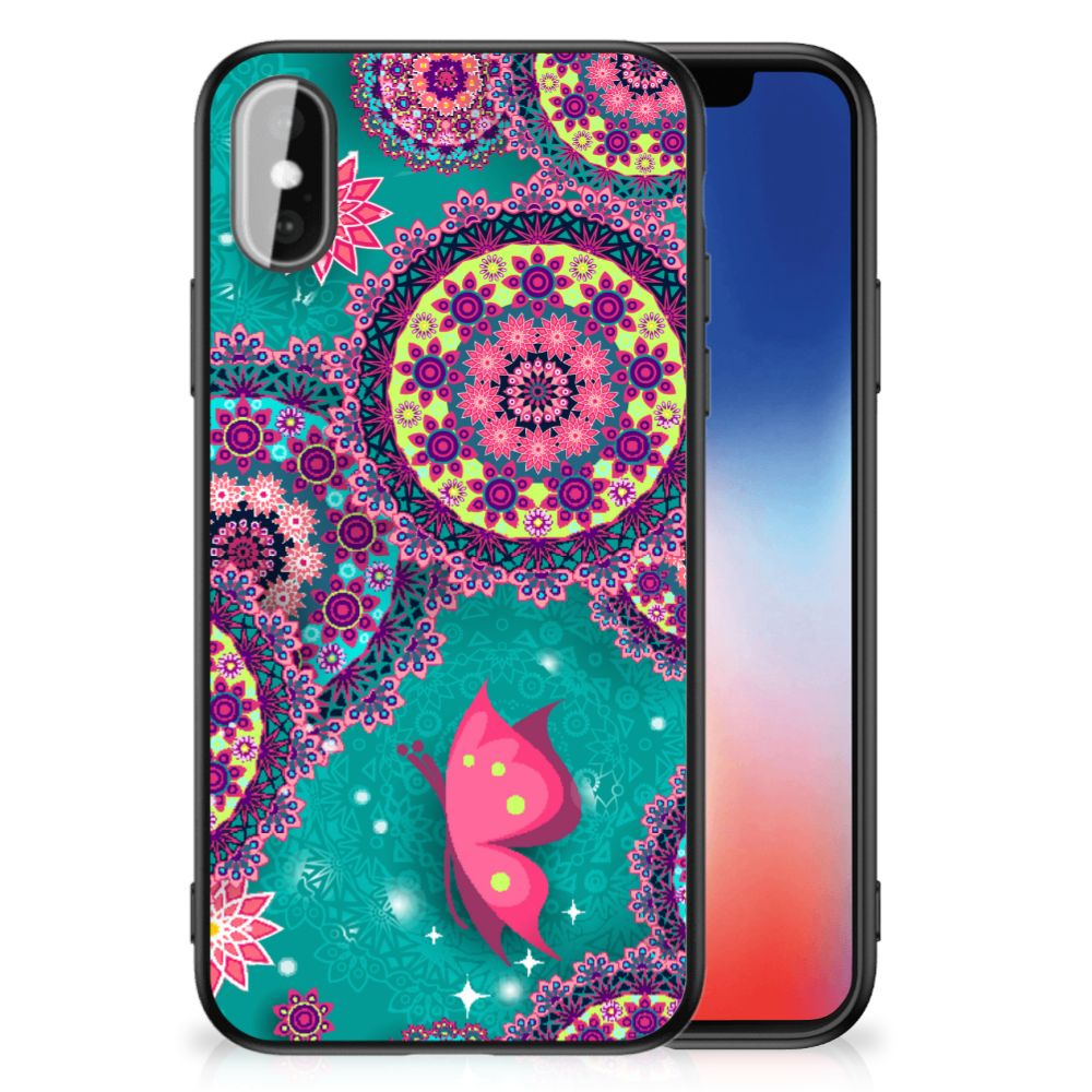iPhone X | Xs Leuk Telefoonhoesje Cirkels en Vlinders