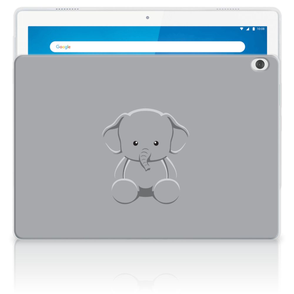 Lenovo Tab M10 Tablet Back Cover Grijs Baby Olifant