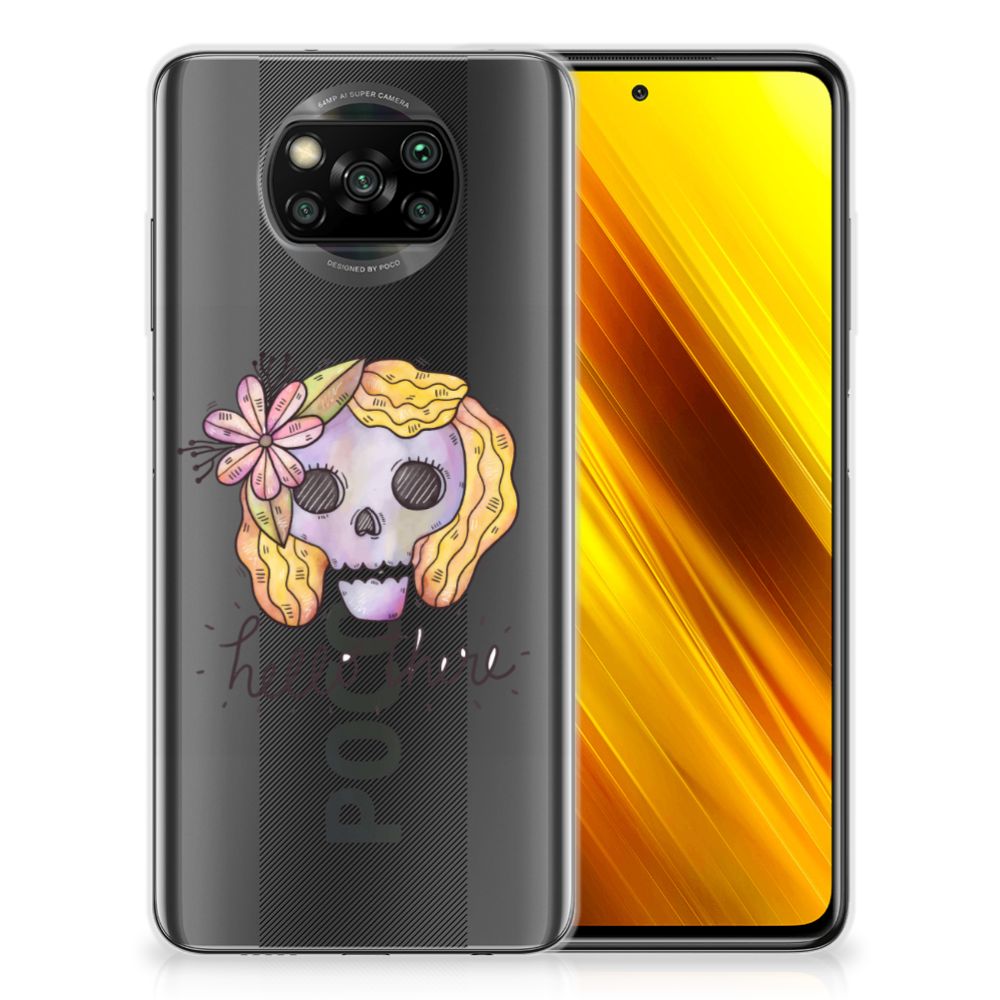 Silicone Back Case Xiaomi Poco X3 | Poco X3 Pro Boho Skull B2C Telecom