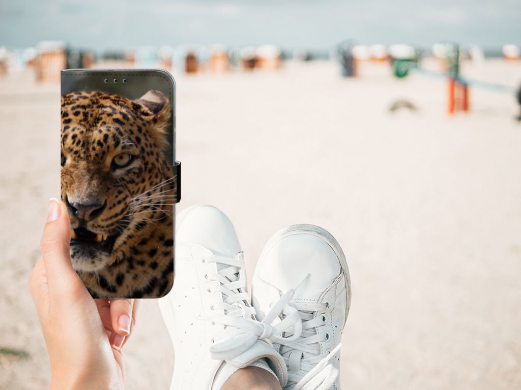 Honor 10 Lite Telefoonhoesje met Pasjes Luipaard