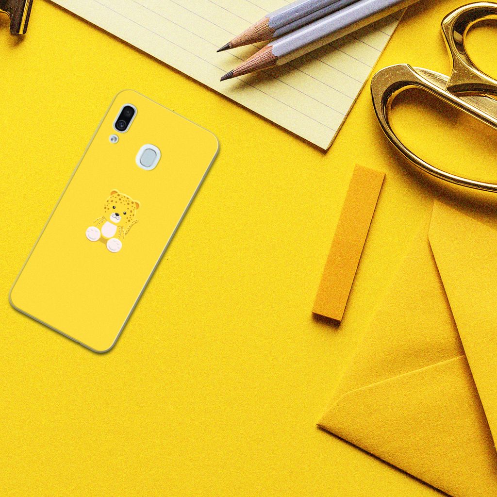 Samsung Galaxy A30 Telefoonhoesje met Naam Baby Leopard