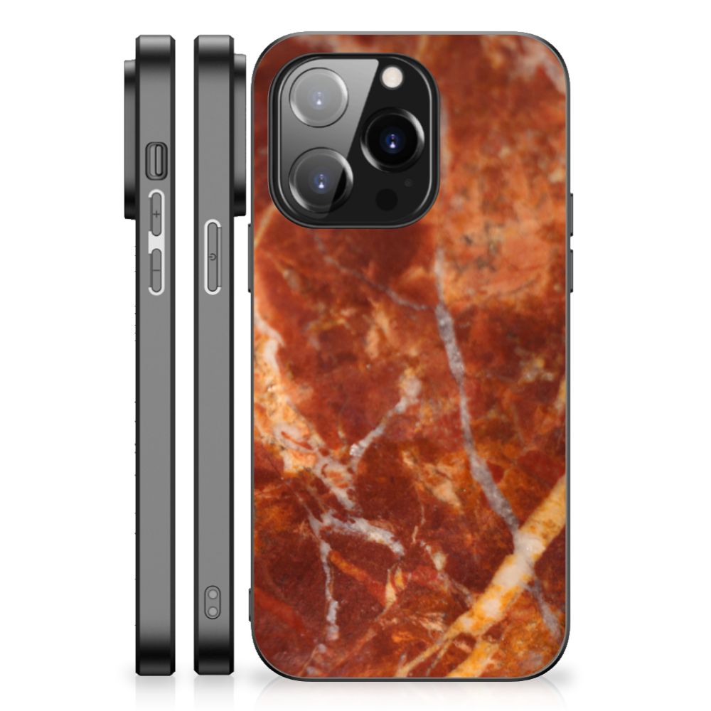 iPhone 14 Pro Marmeren Print Telefoonhoesje Marmer Bruin B2C Telecom