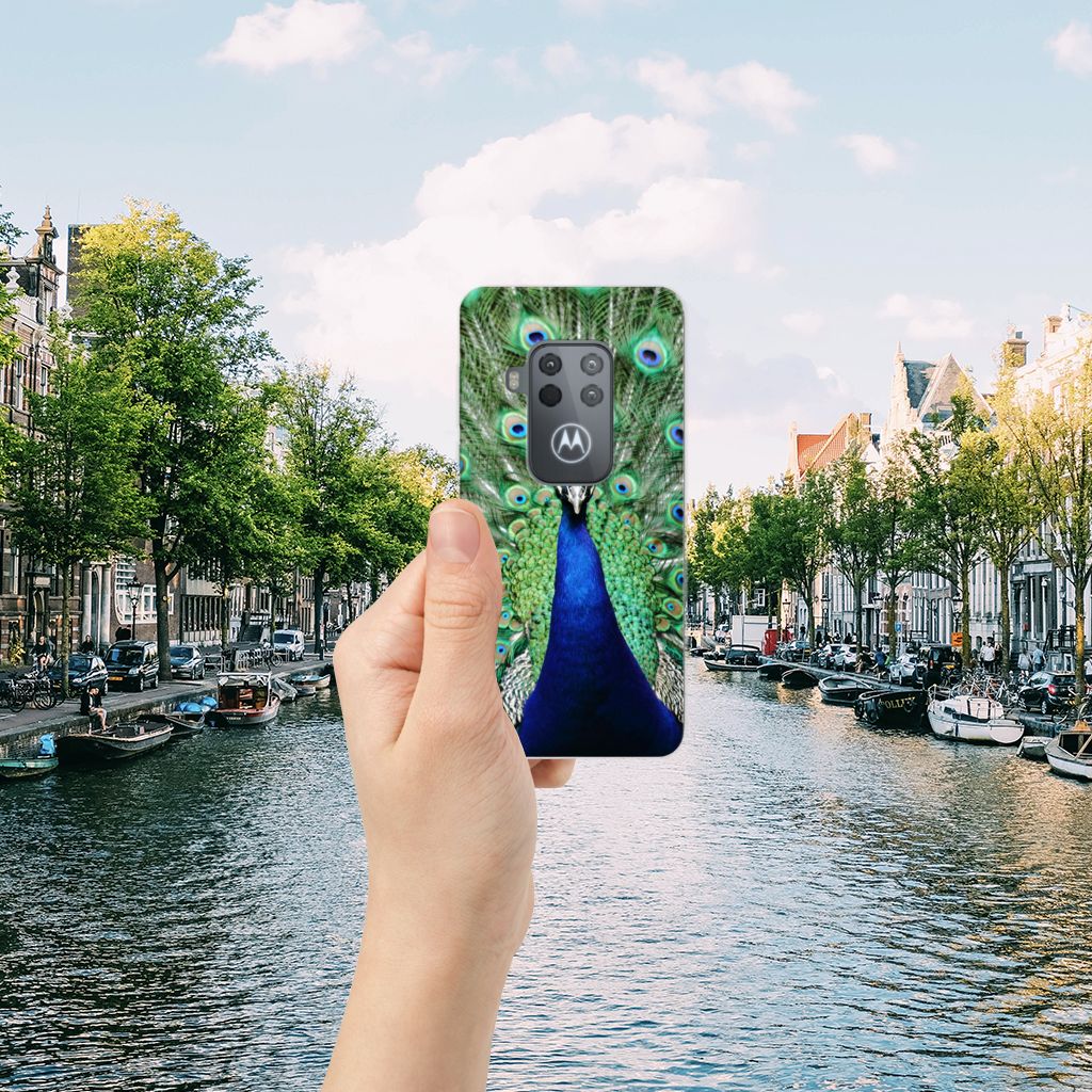 Motorola One Zoom TPU Hoesje Pauw