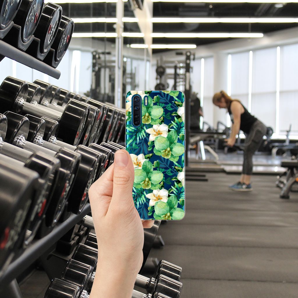 OPPO A91 TPU Case Orchidee Groen B2C Telecom