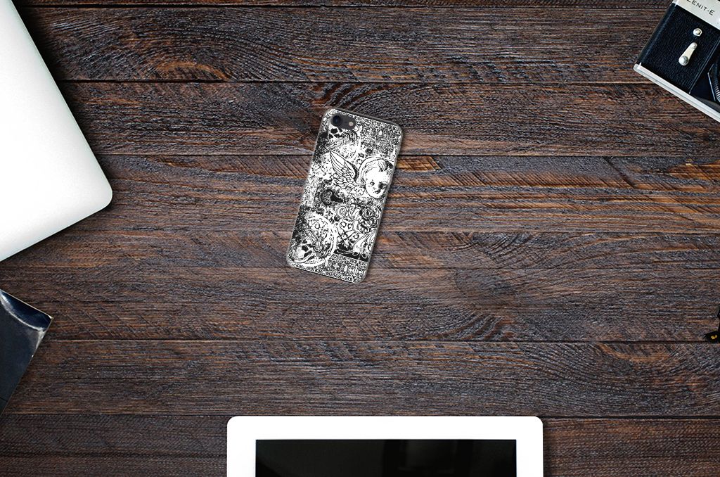 Silicone Back Case iPhone SE 2022 | SE 2020 | 8 | 7 Skulls Angel