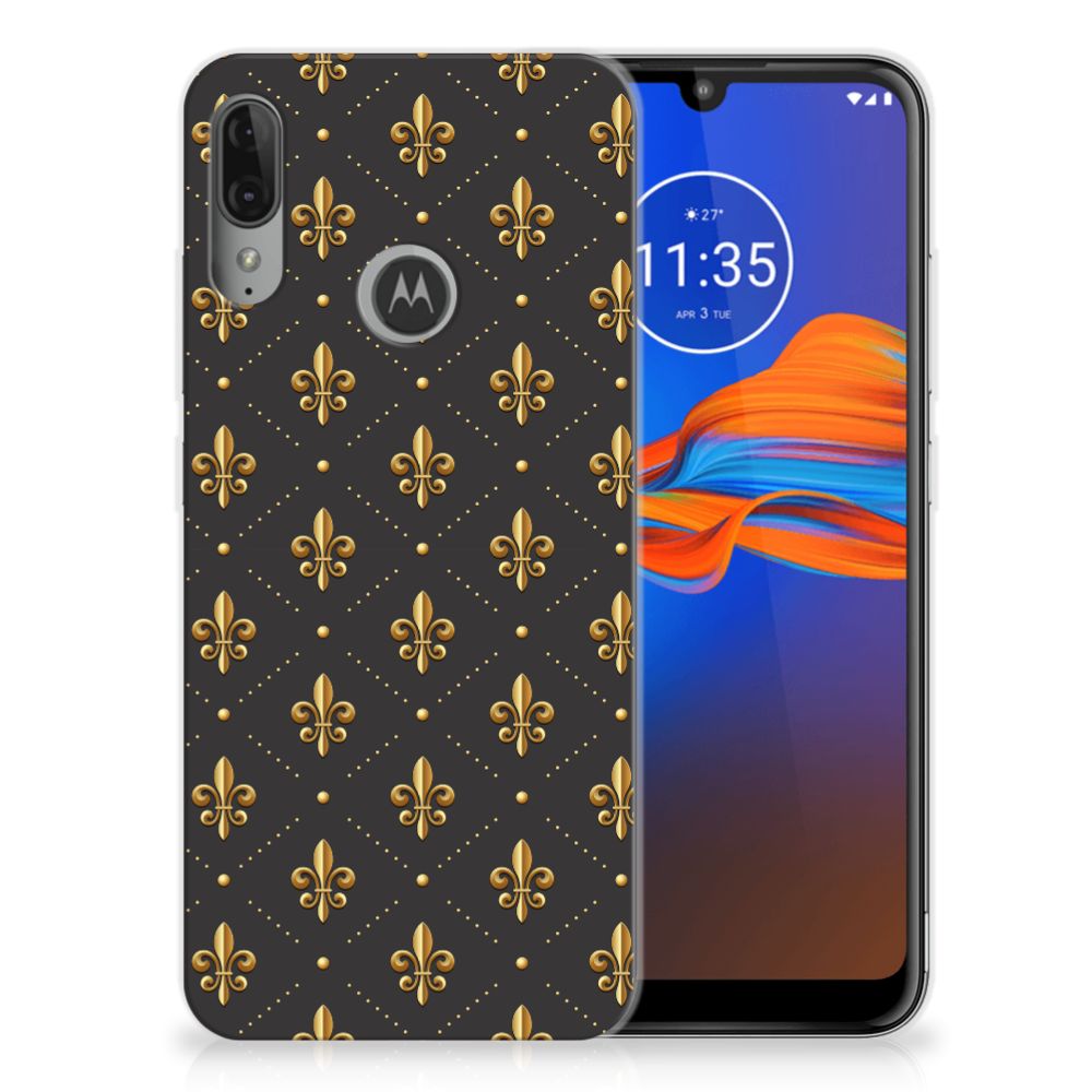 Motorola Moto E6 Plus TPU bumper Franse Lelie