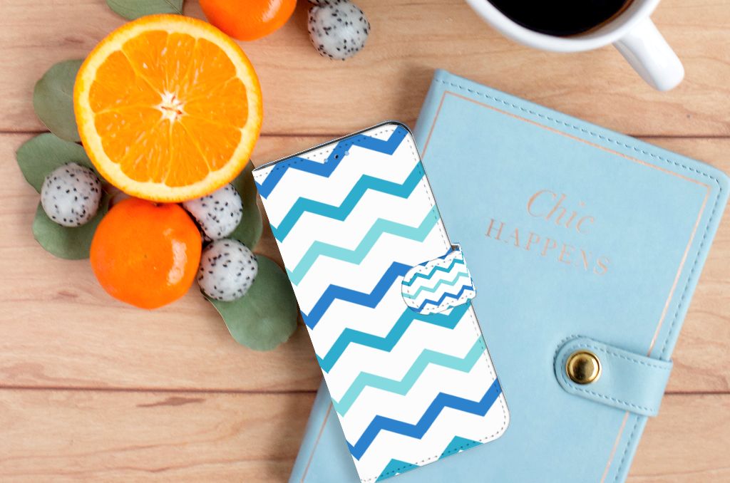 OPPO Reno8 Pro Telefoon Hoesje Zigzag Blauw