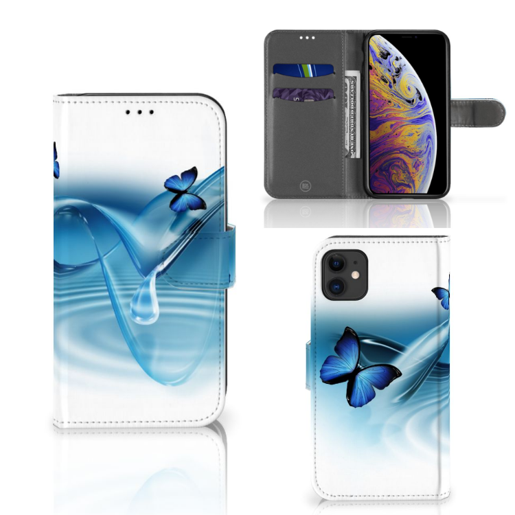 Apple iPhone 11 Telefoonhoesje met Pasjes Vlinders