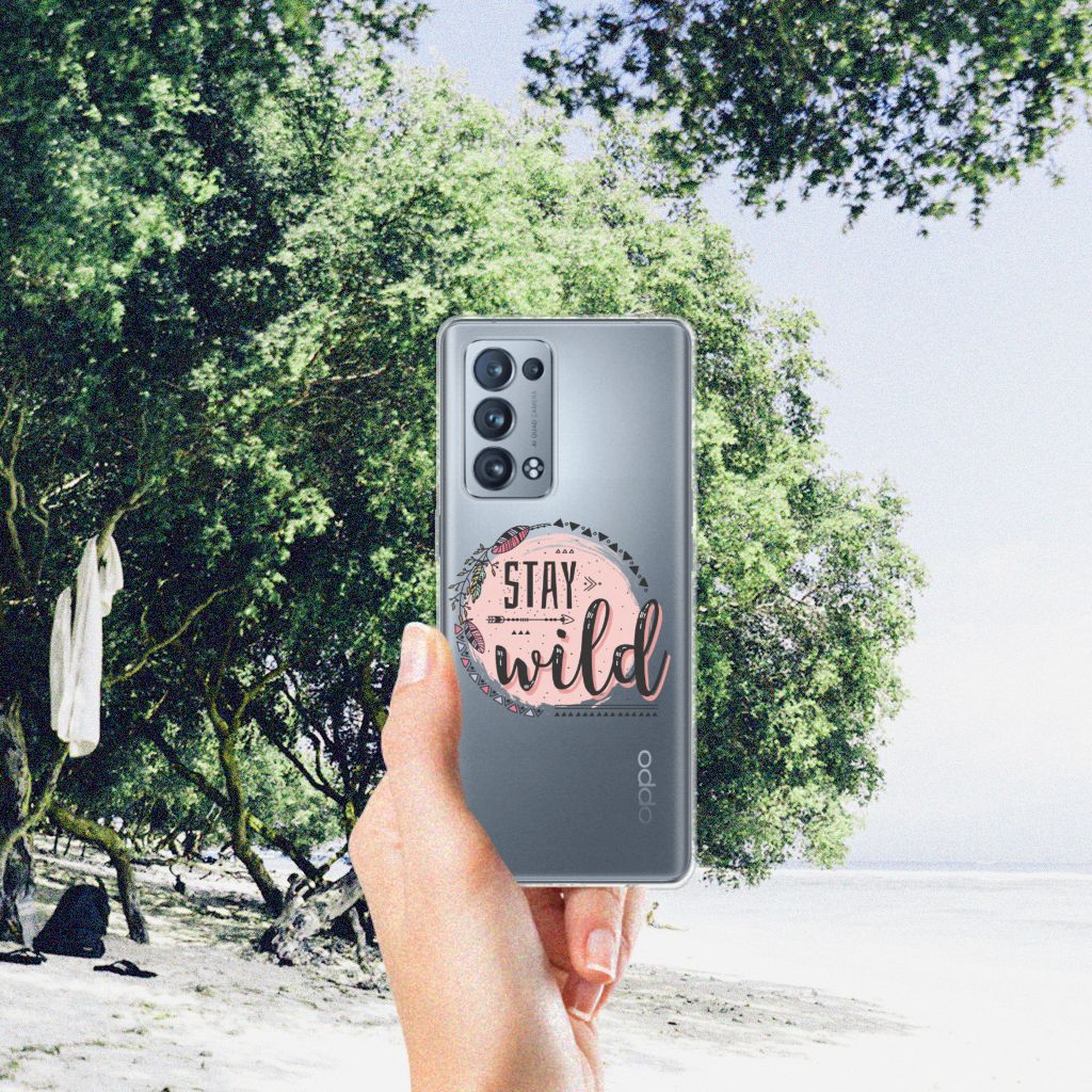 OPPO Reno 6 Pro Plus 5G Telefoonhoesje met Naam Boho Stay Wild B2C Telecom