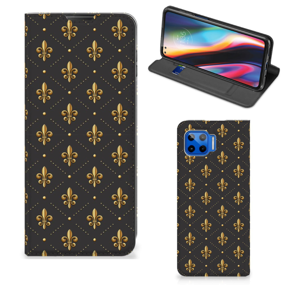 Motorola Moto G 5G Plus Hoesje met Magneet Franse Lelie