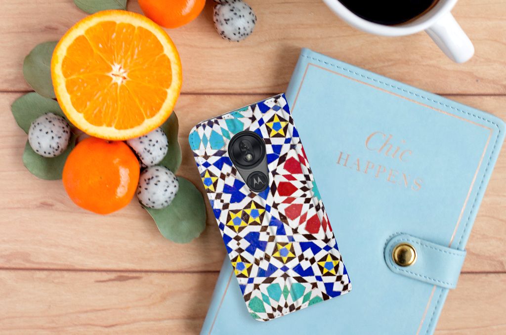 Motorola Moto G7 Play Standcase Mozaïek - B2C Telecom
