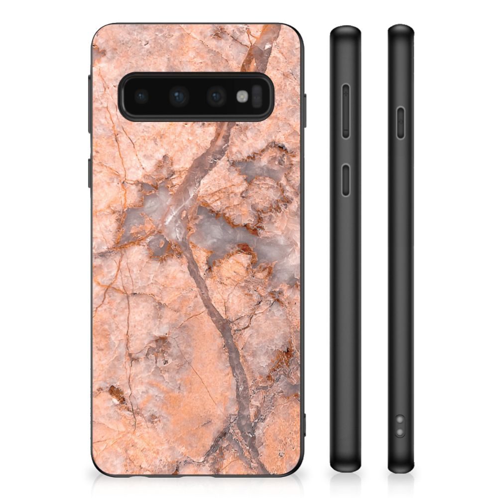 Samsung Galaxy S10 Gripcase Marmer Oranje B2C Telecom