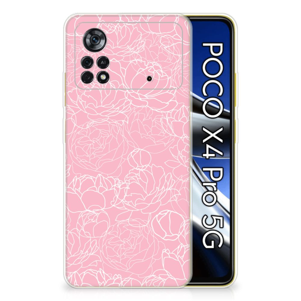 Xiaomi Poco X4 Pro 5G TPU Case White Flowers B2C Telecom